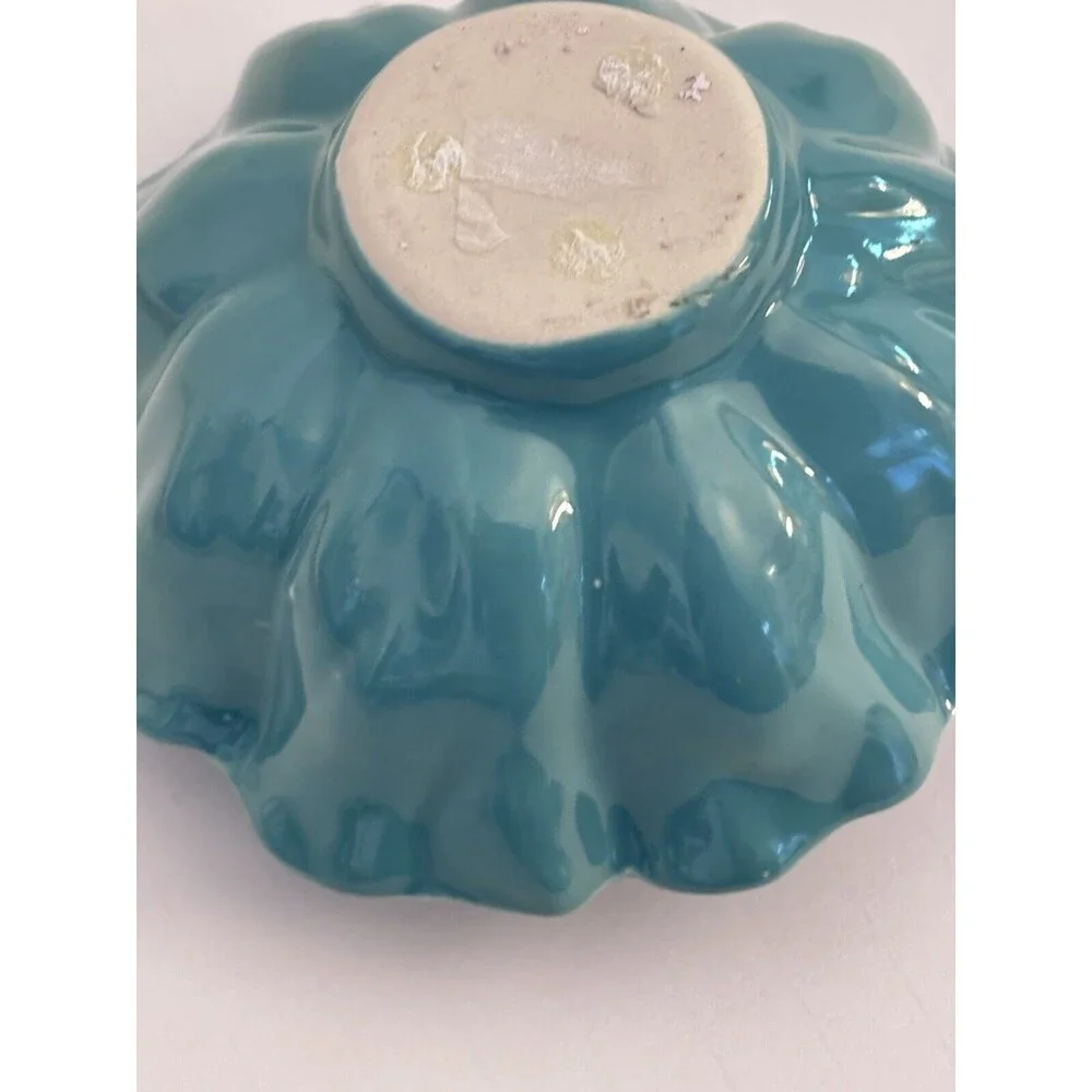 Discontinued Des Pots Turquoise Glazed Lotus Seed Pod Vase